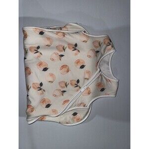 Copper Pearl Wearable Blanket Sleep Sack Peach Fruit Print Zipper 6-12M